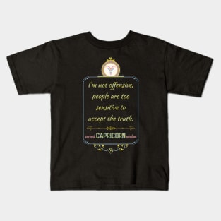 Funny quotes of the star signs: Capricorn Kids T-Shirt